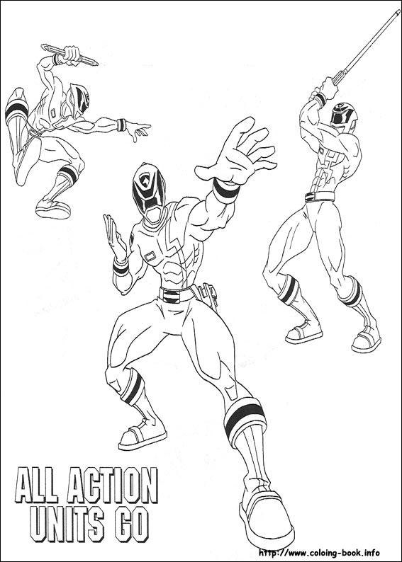 Power Rangers coloring picture